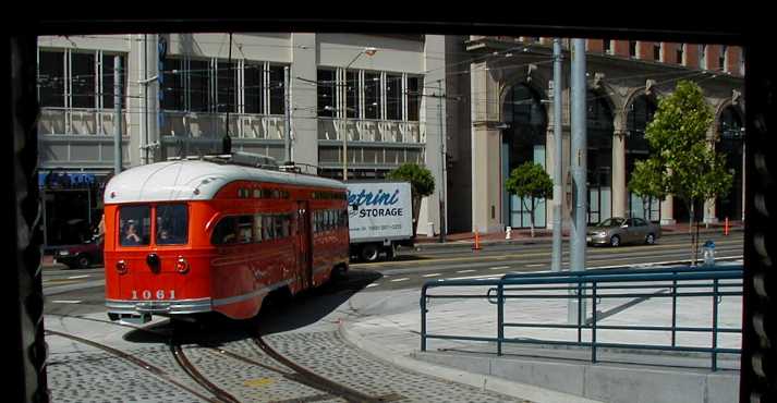 San Francisco MUNI Pacific Electric PCC streetcar 1061